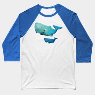 Whale mom and kid Baseball T-Shirt